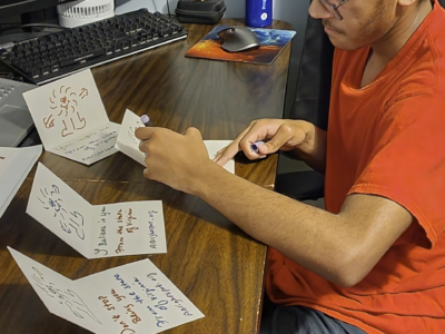 Volunteer in action